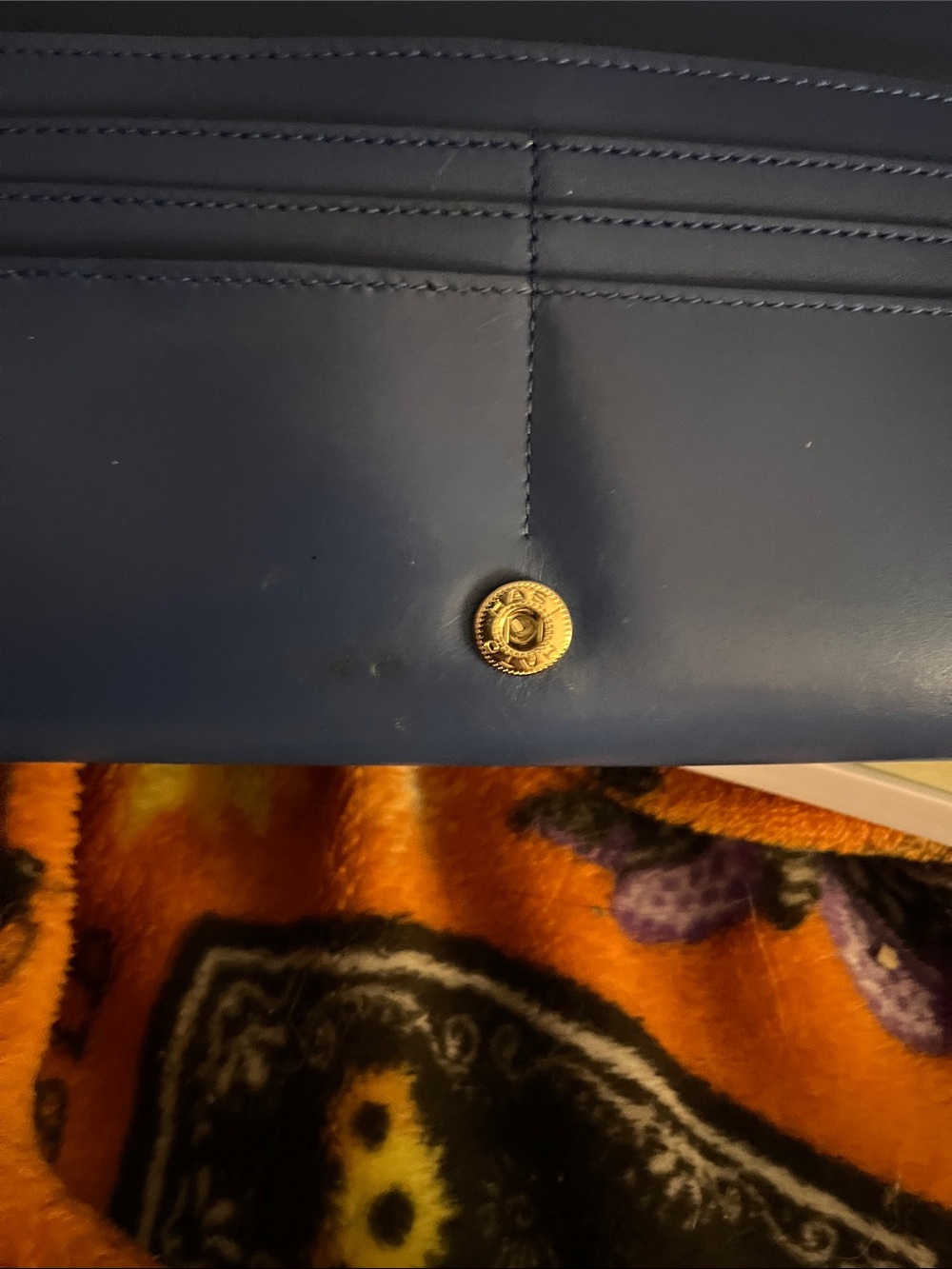 Saint Laurent Navy Blue Leather Zip Wallet - Picture 11 of 12